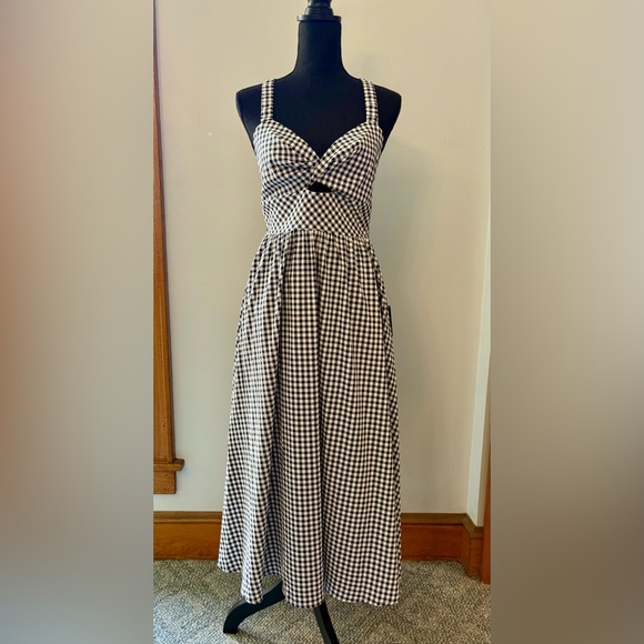 Blue and White Checkered Dress - Picture 1 of 4